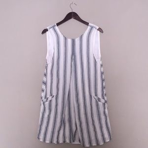 Zara Striped Mini Dress With Pockets